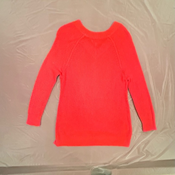 New Directions Red V-Neck Tunic High-Low Oversized Sweater Size XS - Picture 4 of 9